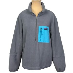 Patagonia Microdini 1/2 Zip Fleece Pullover Women’s M Houdini Pocket EUC